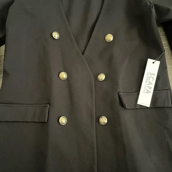 Scarpa Black and Gold Double-Breasted Blazer - Picture 4 of 9